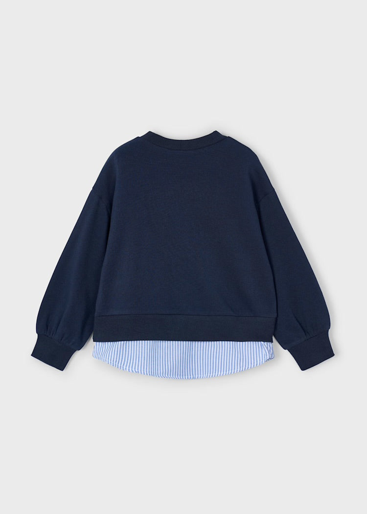 Sudadera combinada niña