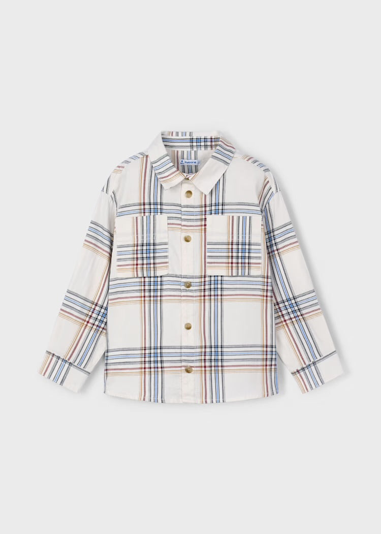 Camisa cuadros manga larga