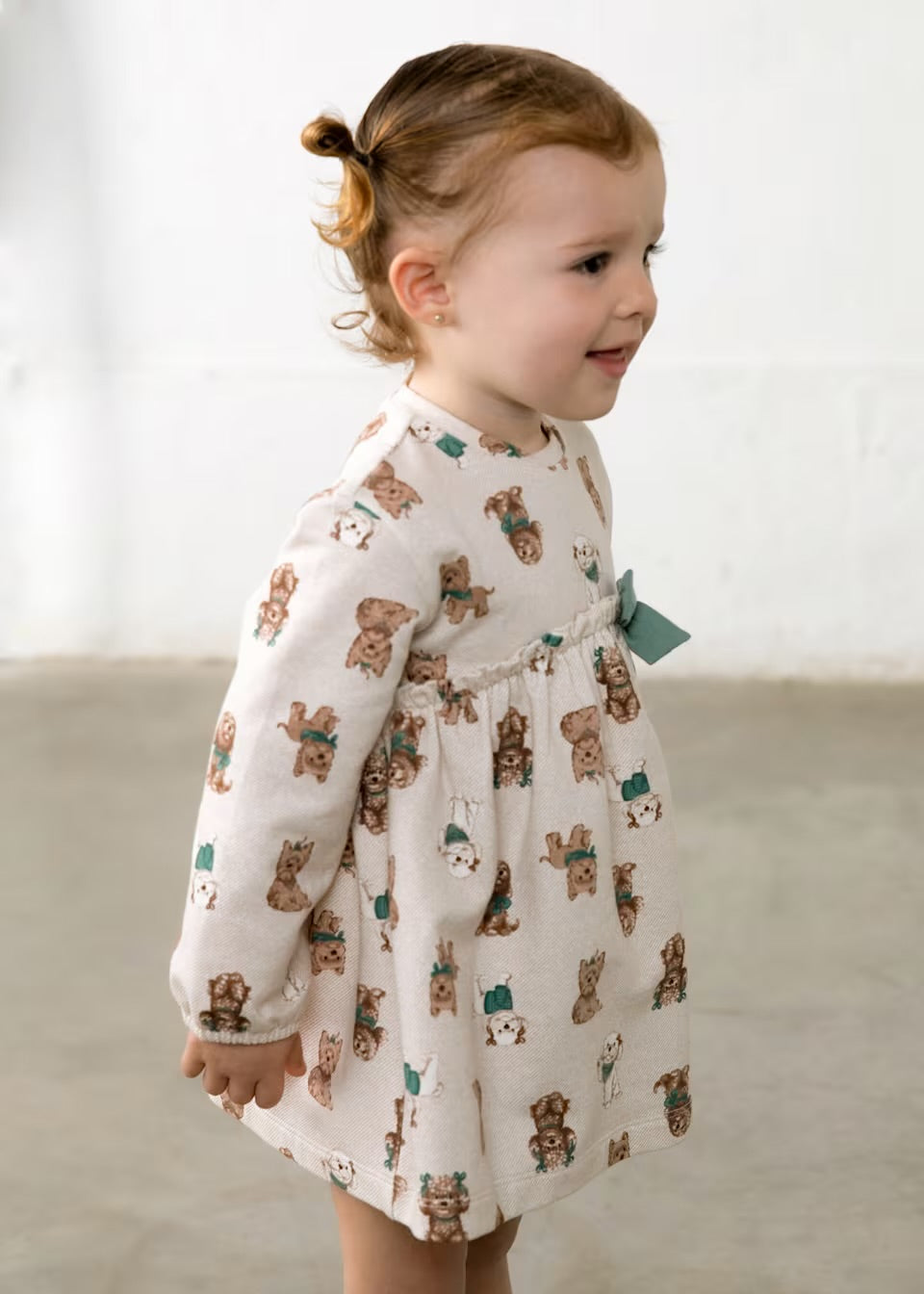 Vestido felpa estampado