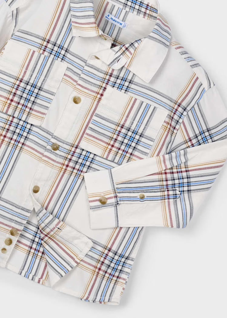 Camisa cuadros manga larga
