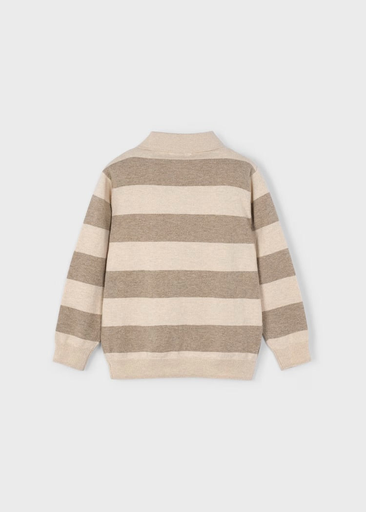 Polo tricot manga larga
