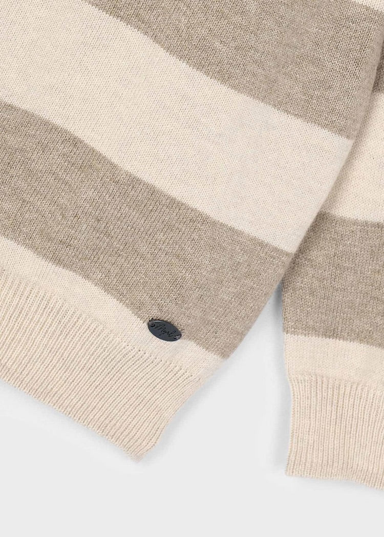 Polo tricot manga larga