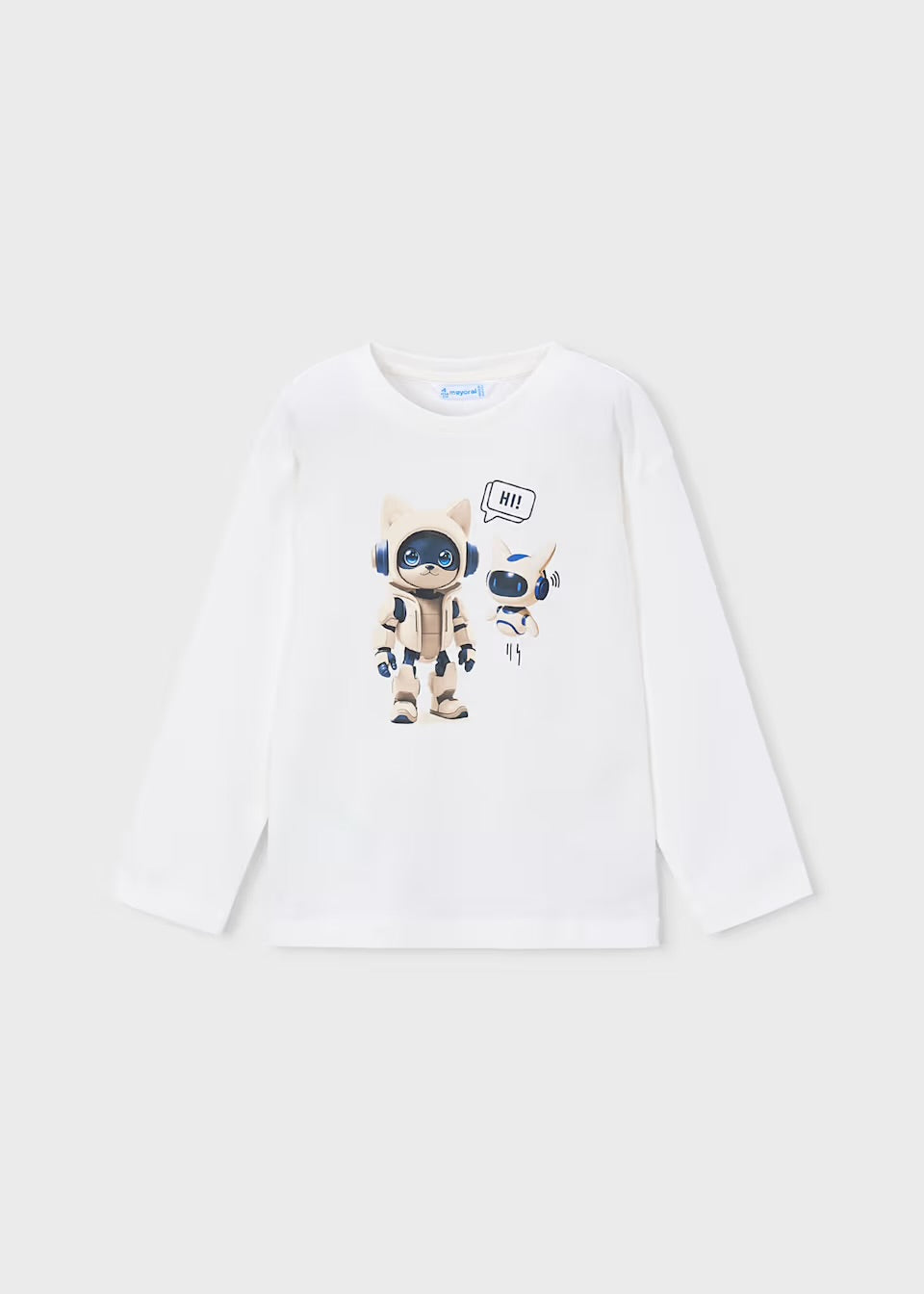 Playera manga larga robot