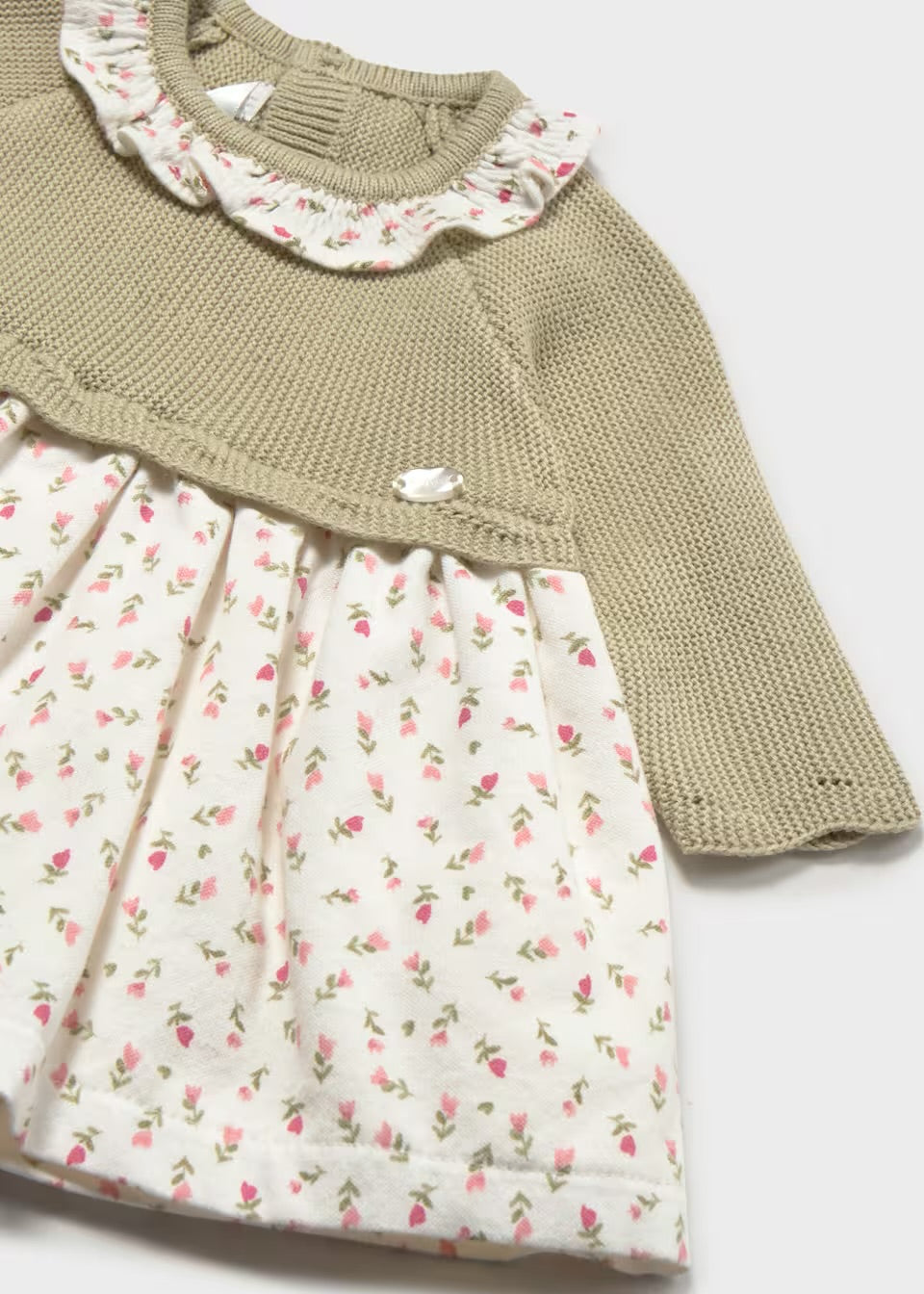 Vestido tricot combinado