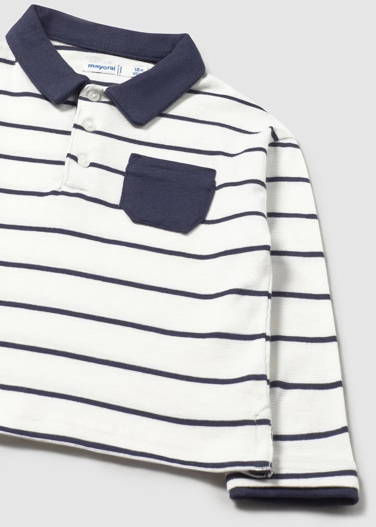 Polo rayas manga larga