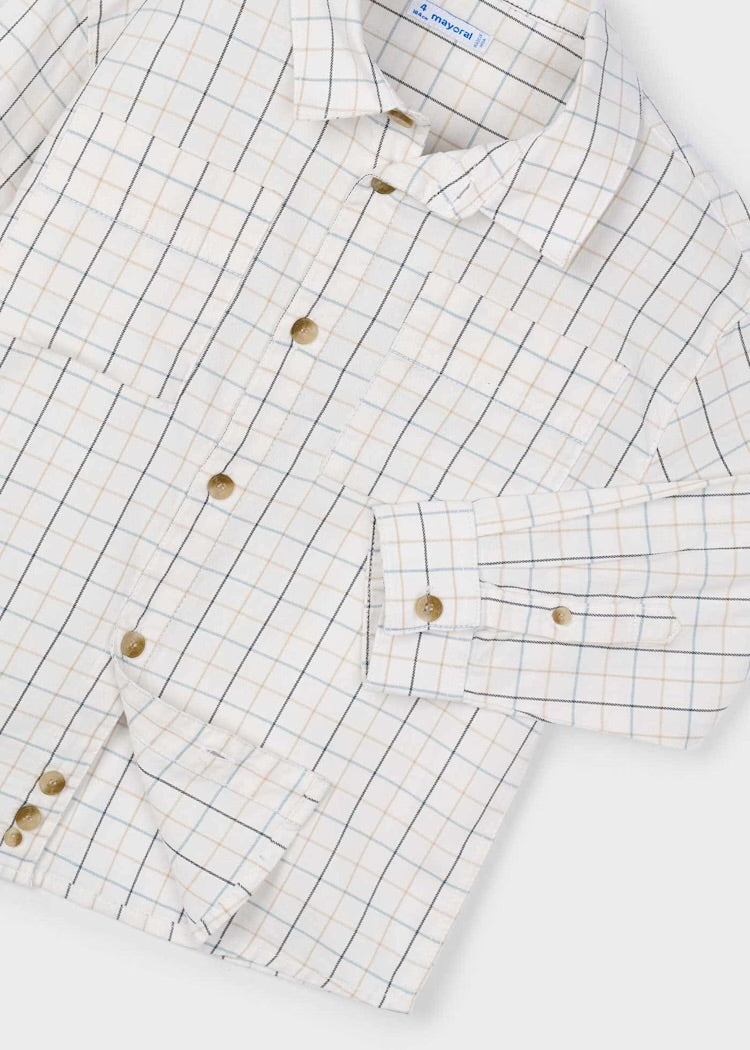 Camisa cuadros manga larga