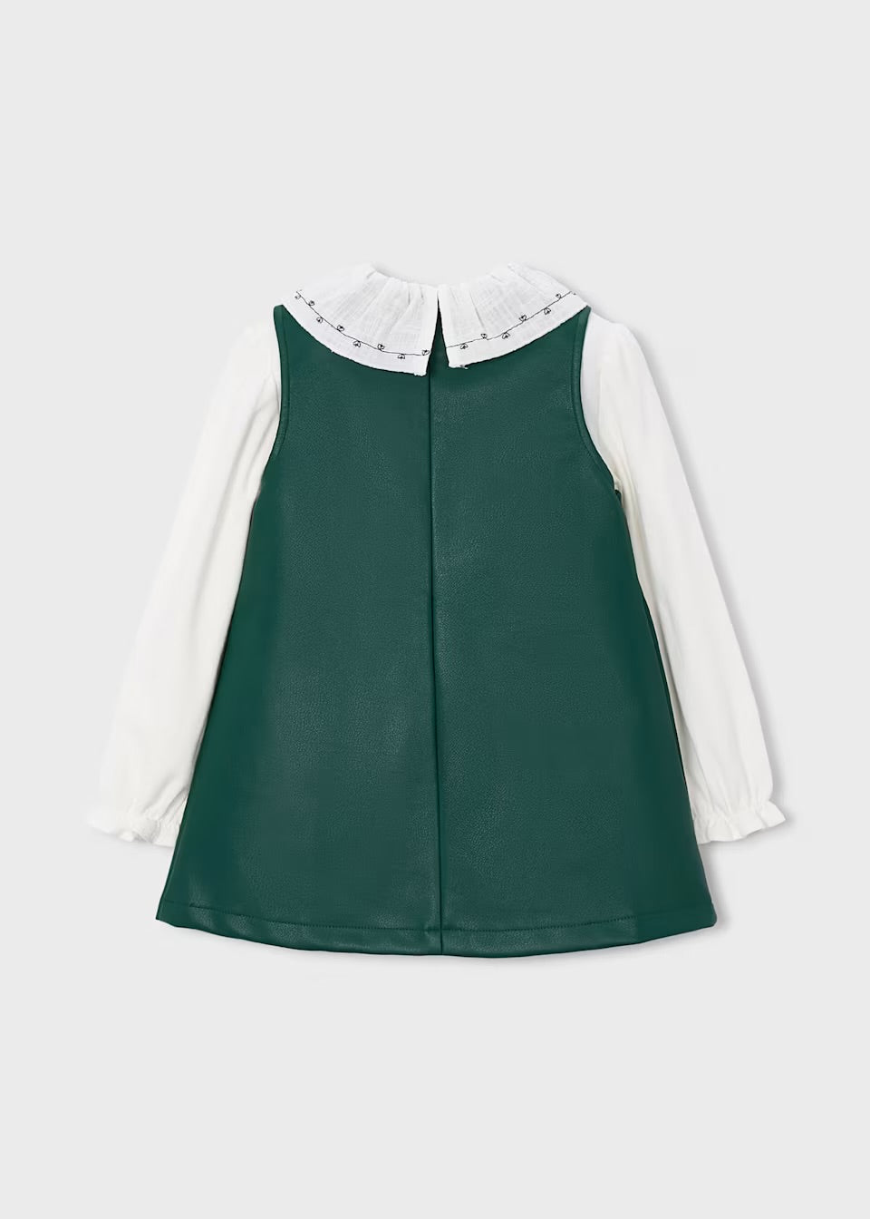 Vestido polipiel con blusa