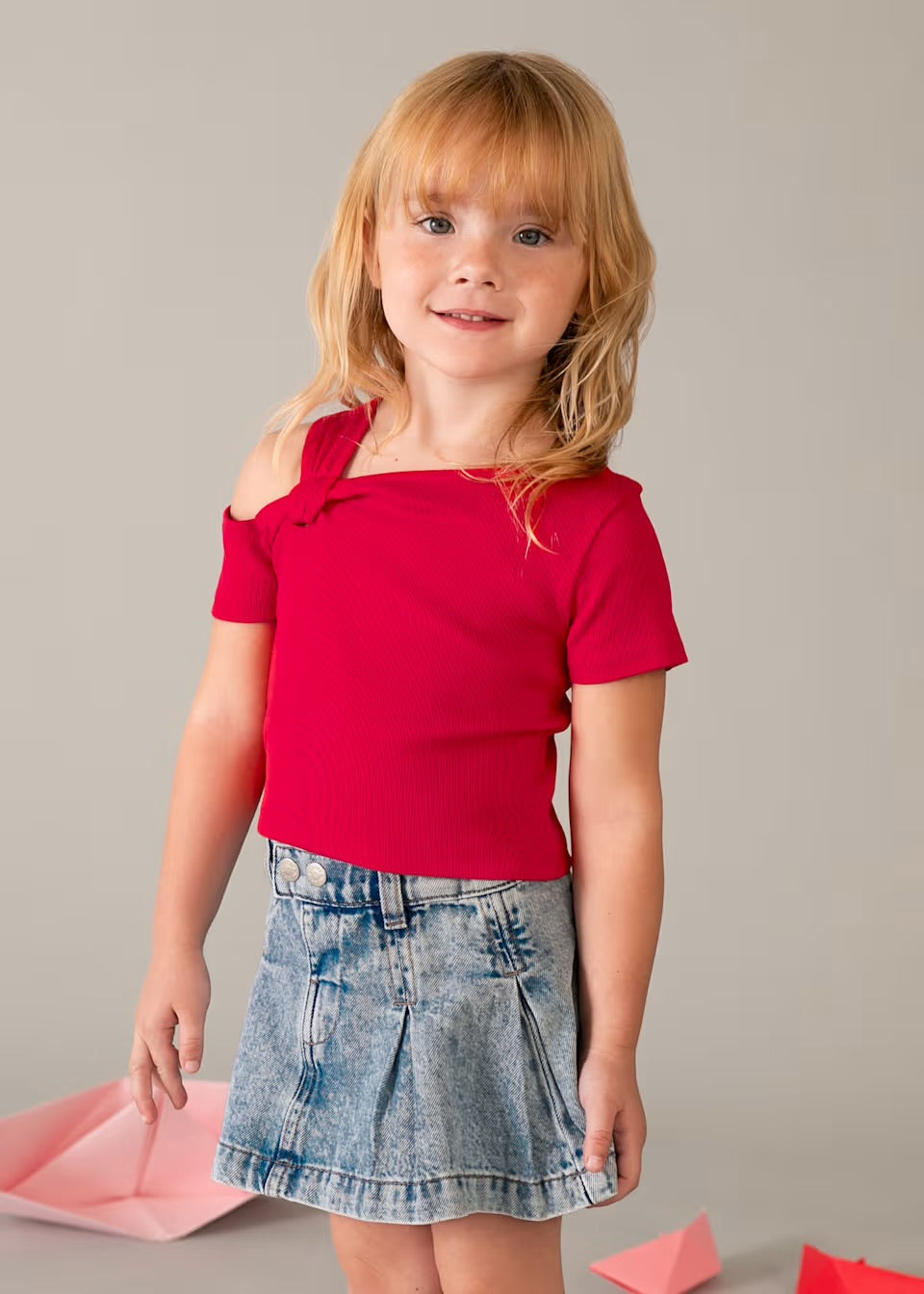 Falda denim fluido
