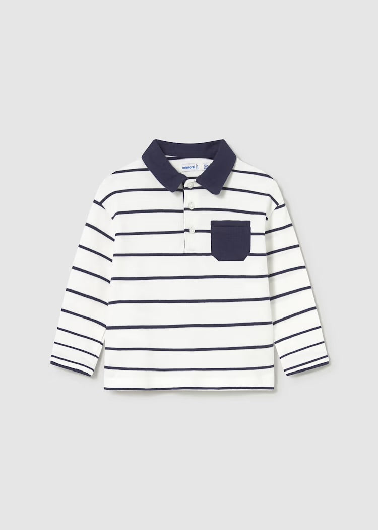 Polo rayas manga larga