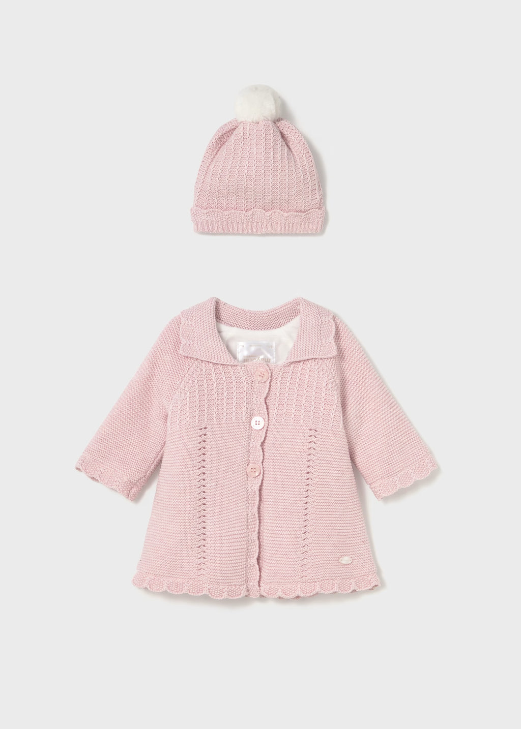 Abrigo y gorro tricot