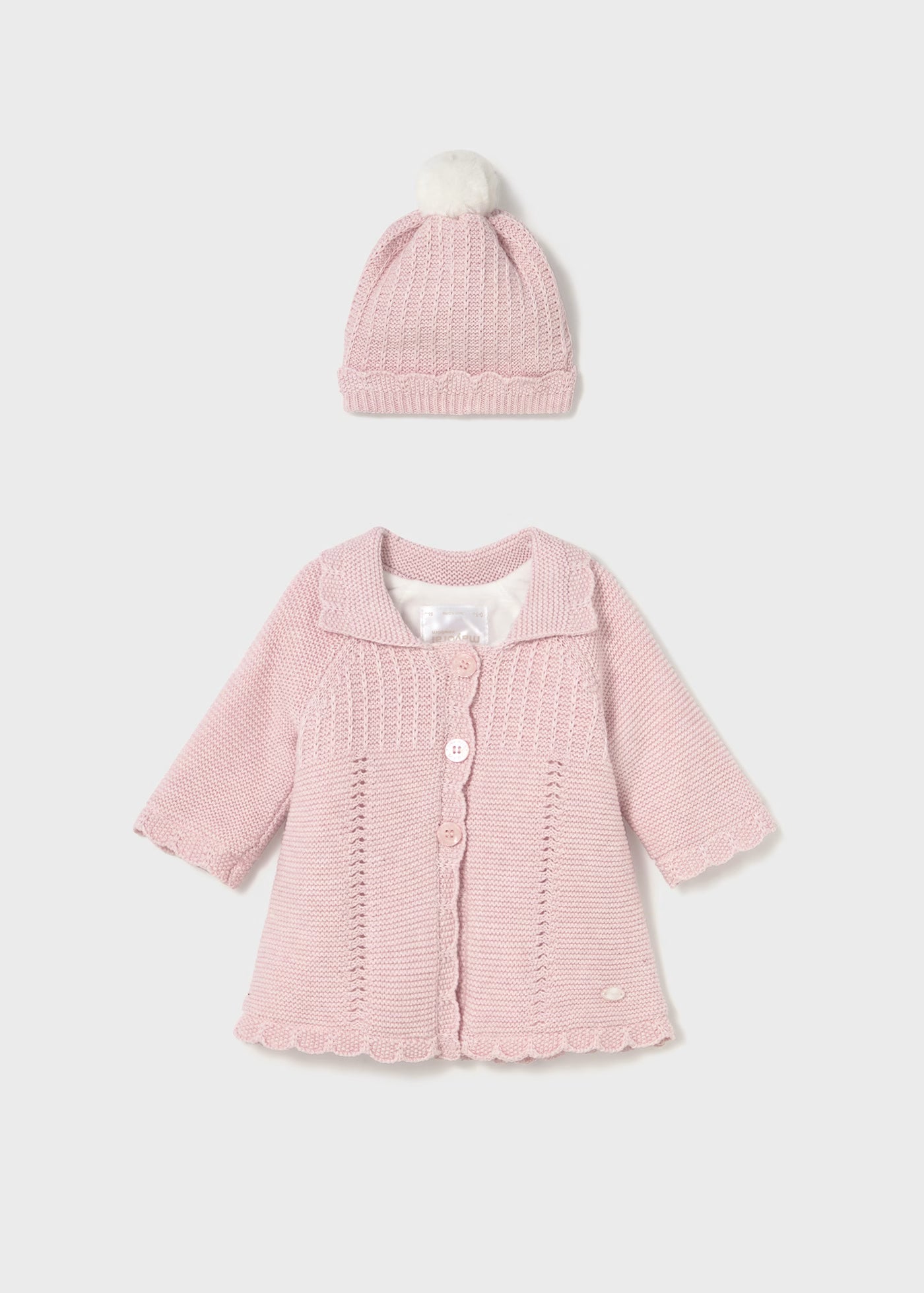 Abrigo y gorro tricot