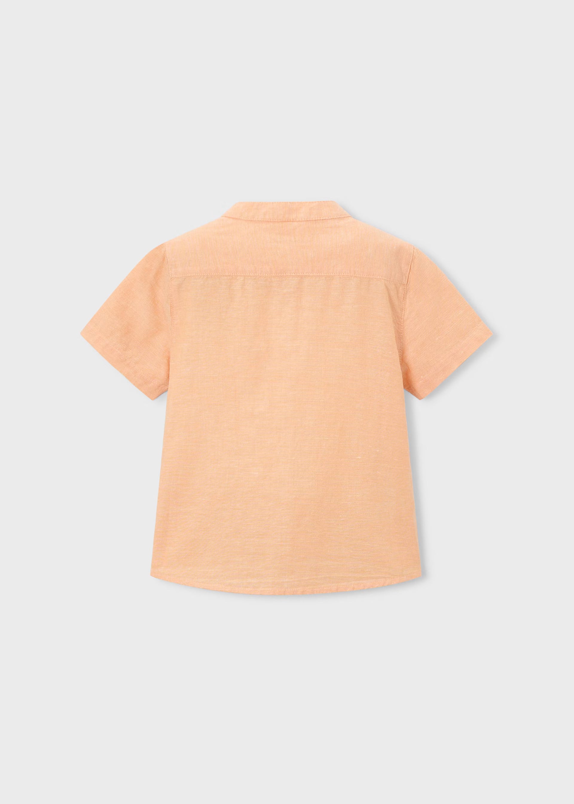 Camisa manga corta cuello mao lino