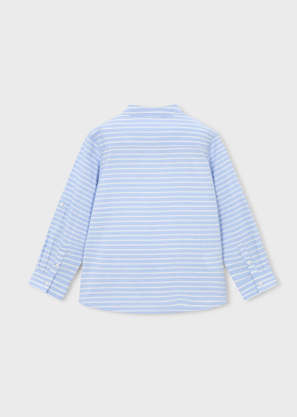 Camisa manga larga cuello mao rayas