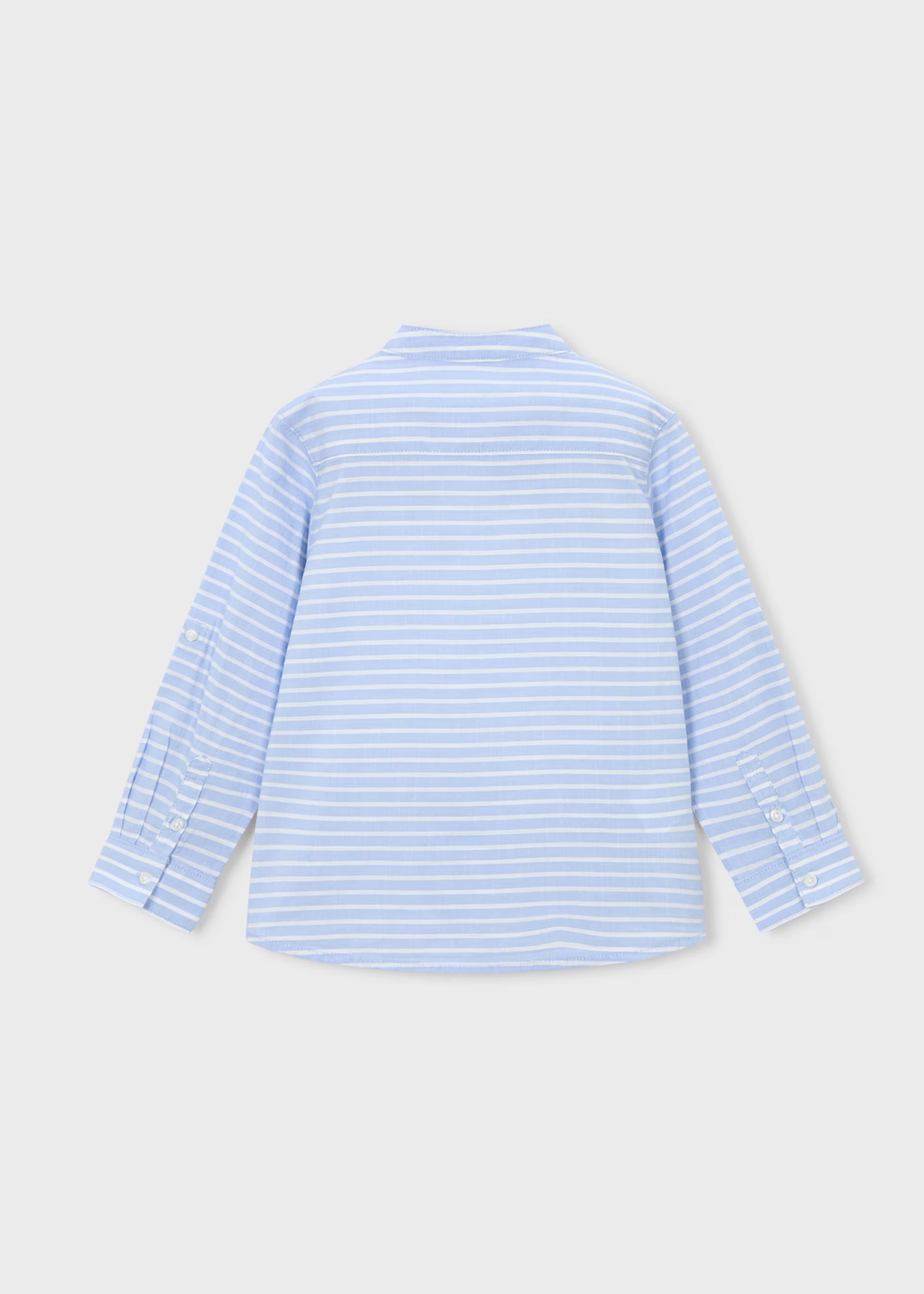 Camisa manga larga cuello mao rayas