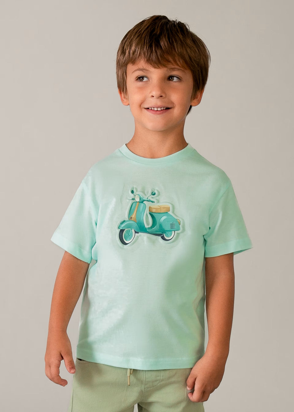 Camiseta manga corta embossed