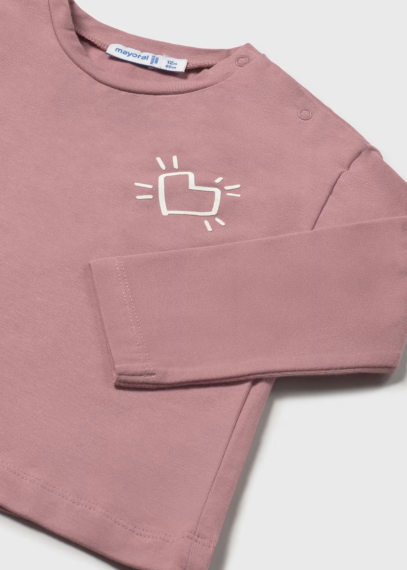 Camiseta print espalda manga larga