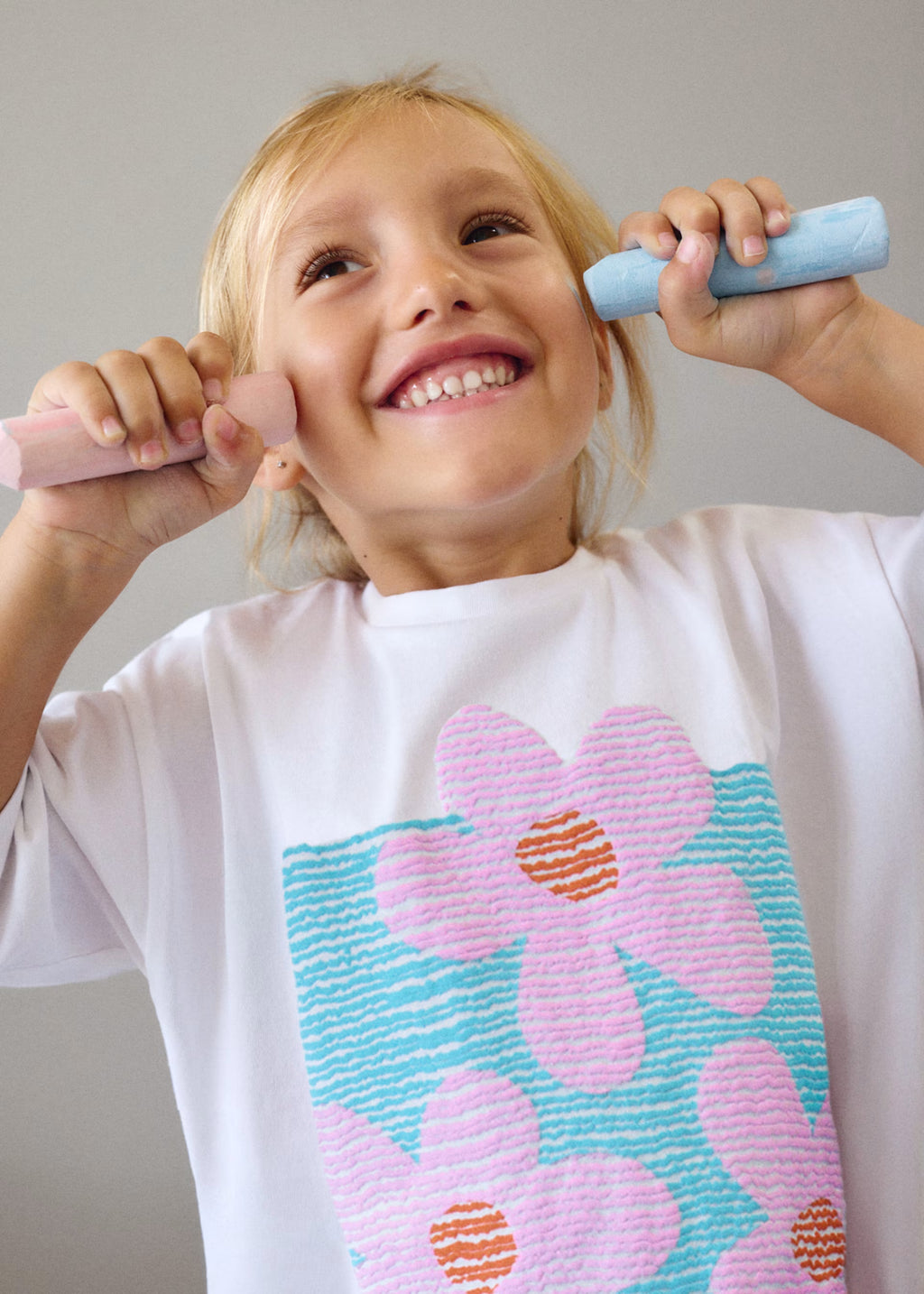 Camiseta manga corta flores