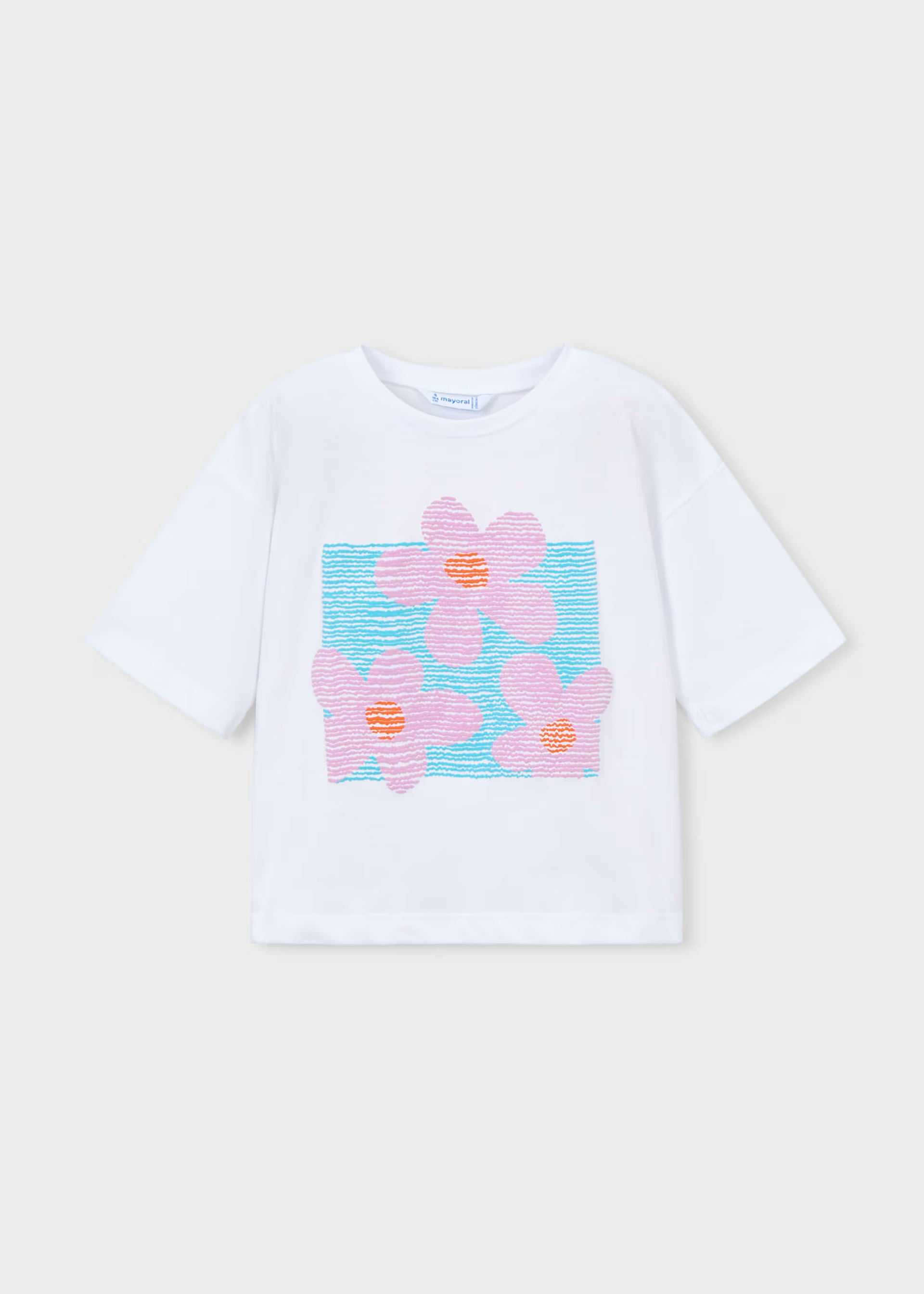 Camiseta manga corta flores
