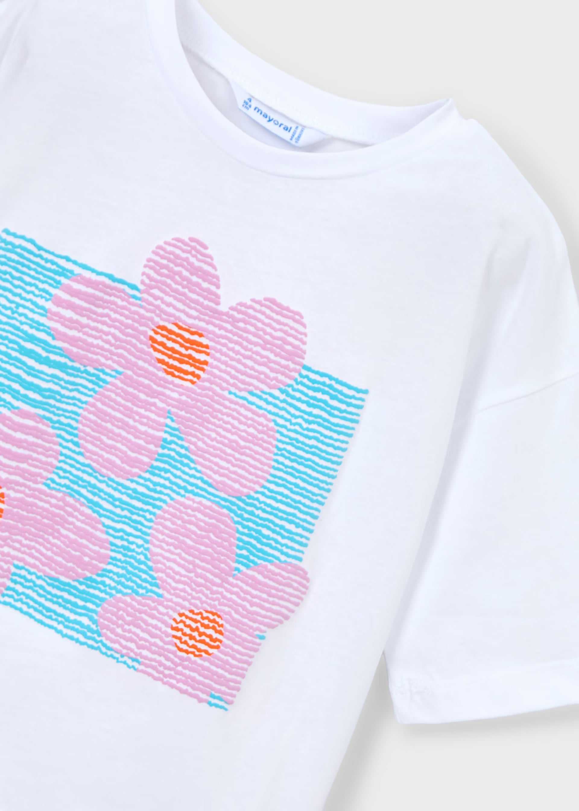 Camiseta manga corta flores