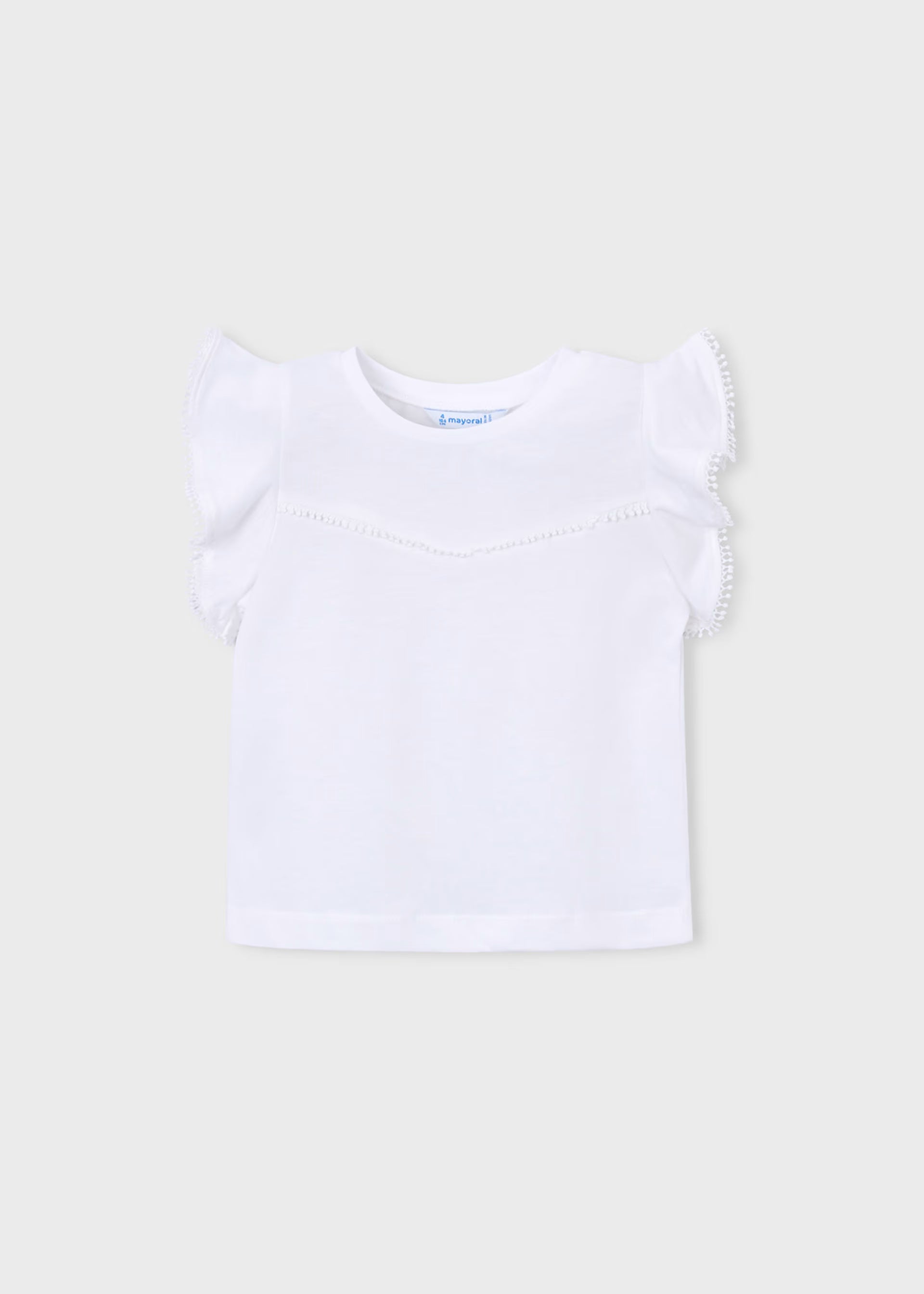 Camiseta manga corta puntillas