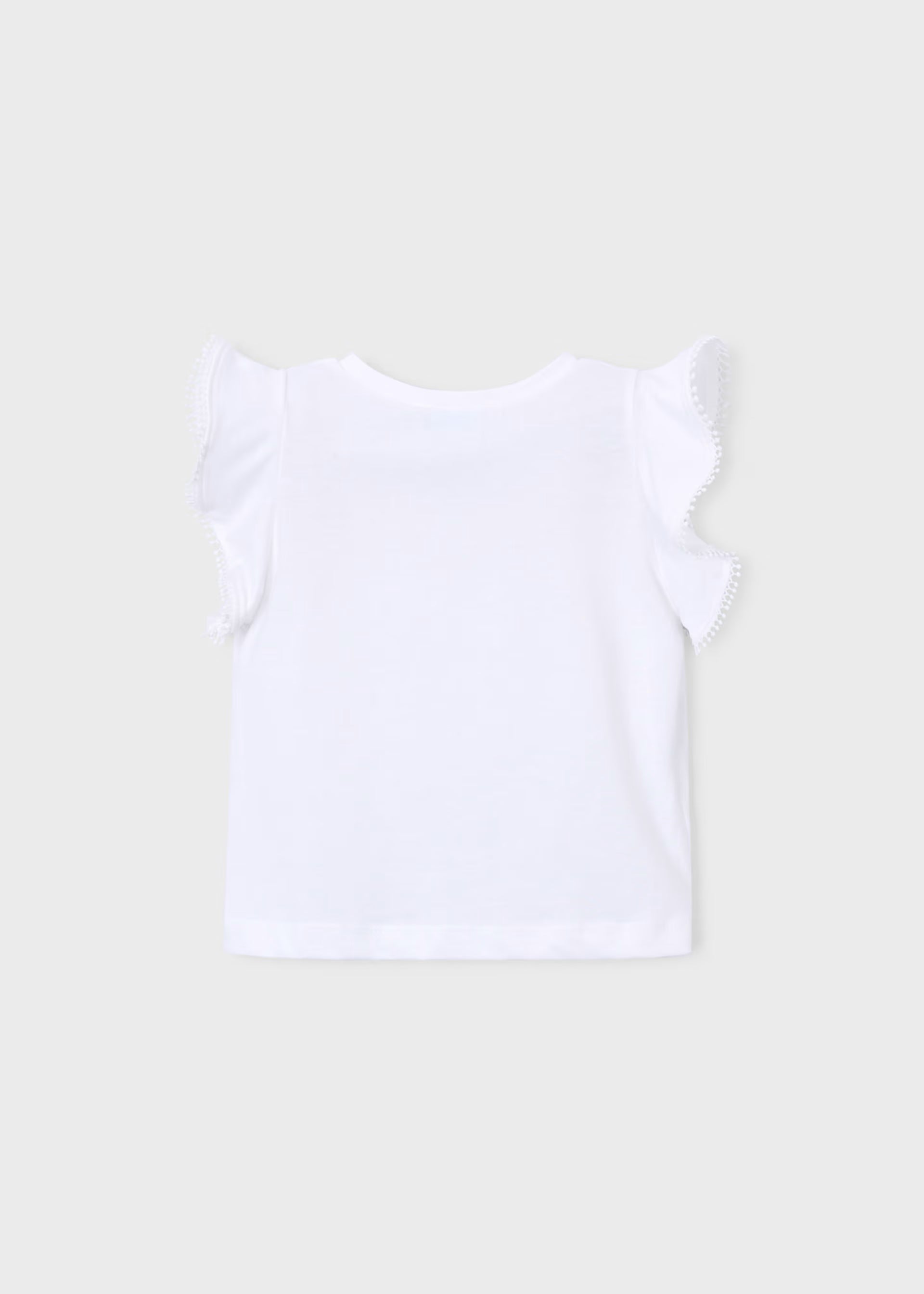 Camiseta manga corta puntillas