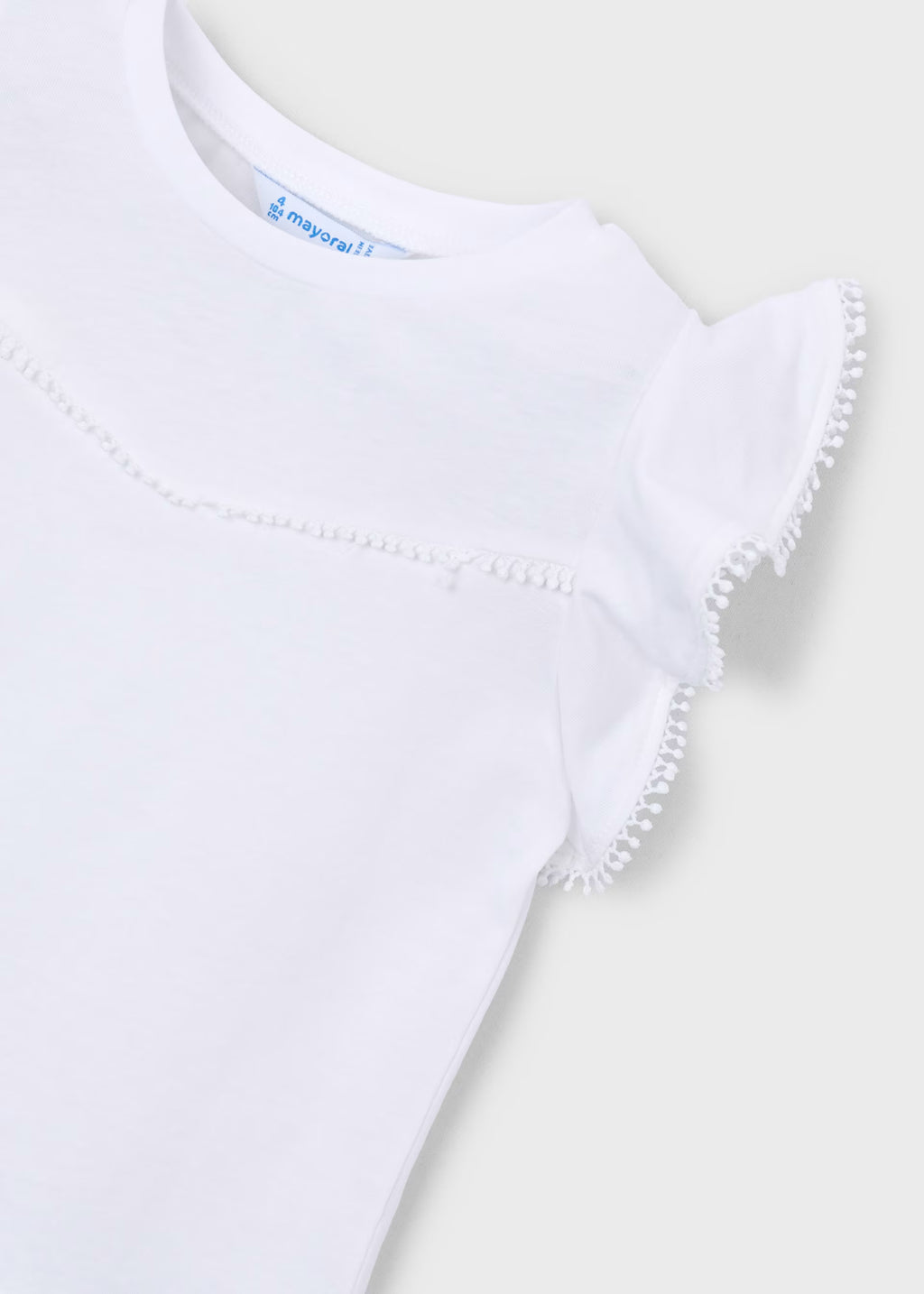 Camiseta manga corta puntillas