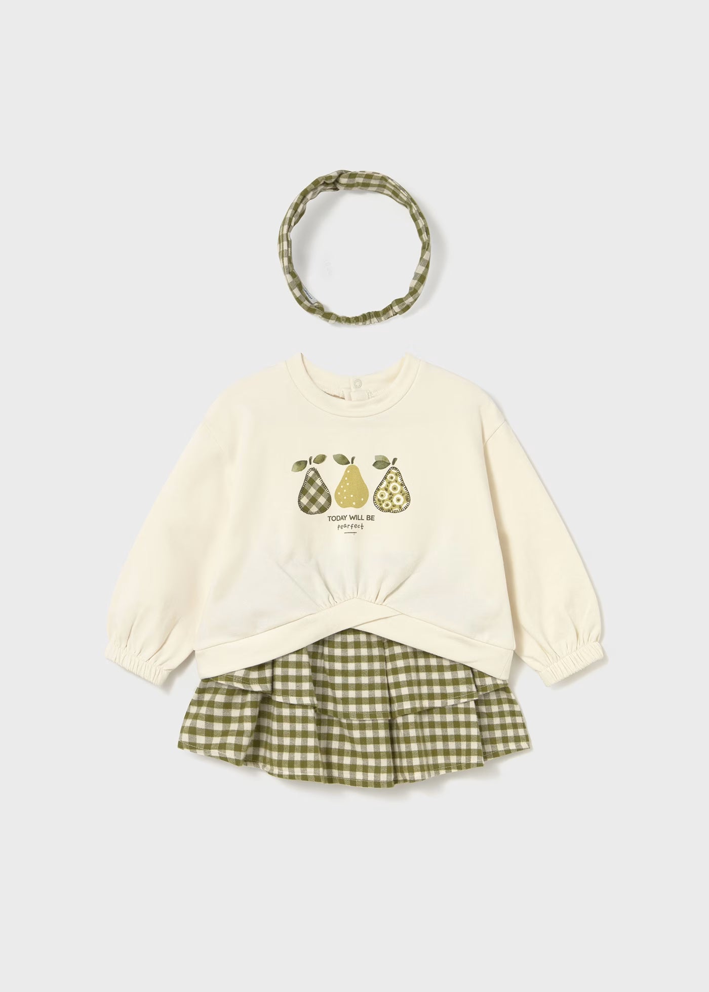 Conjunto 3 pz falda con diadema