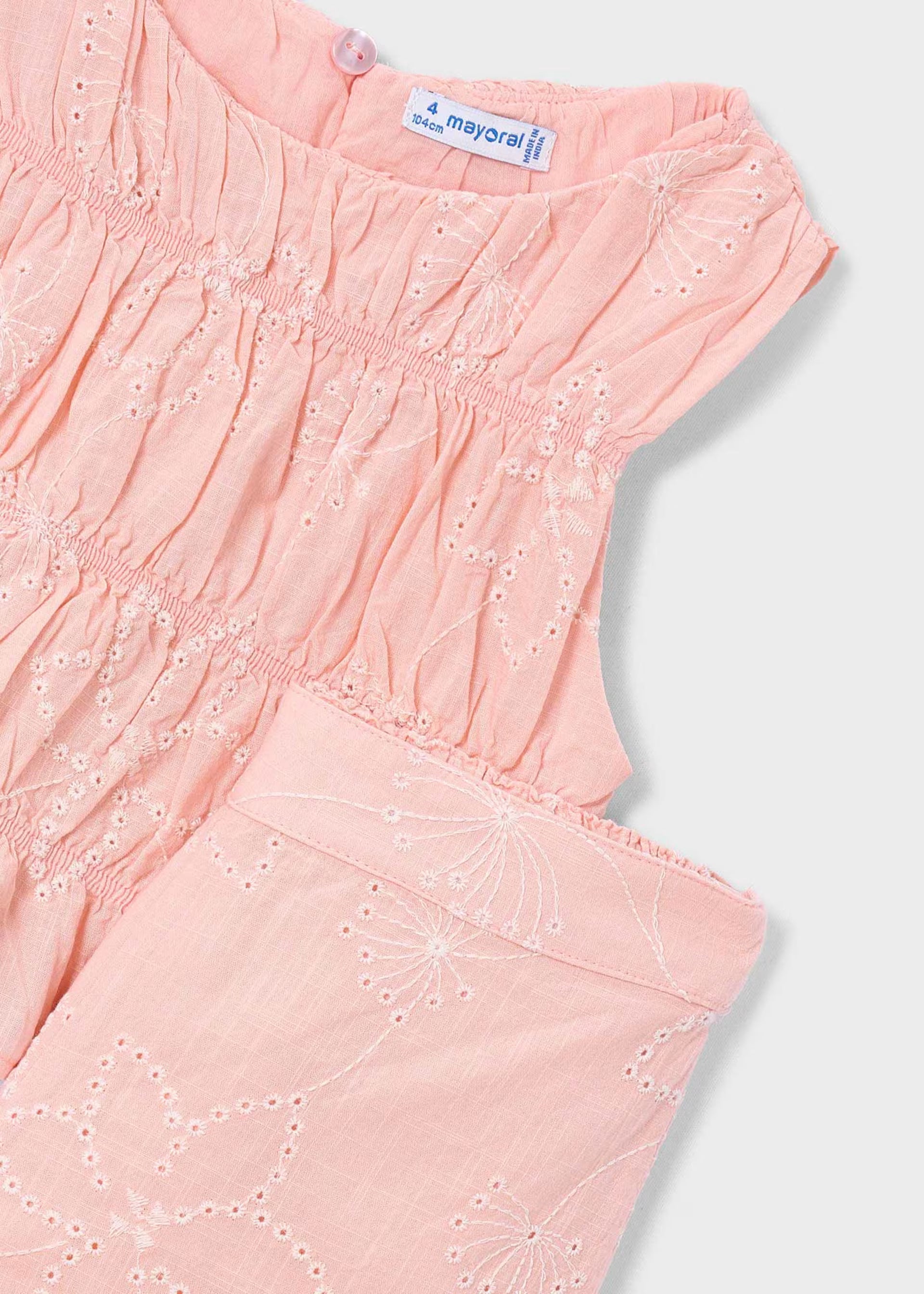 Conjunto pantalon largo bordado