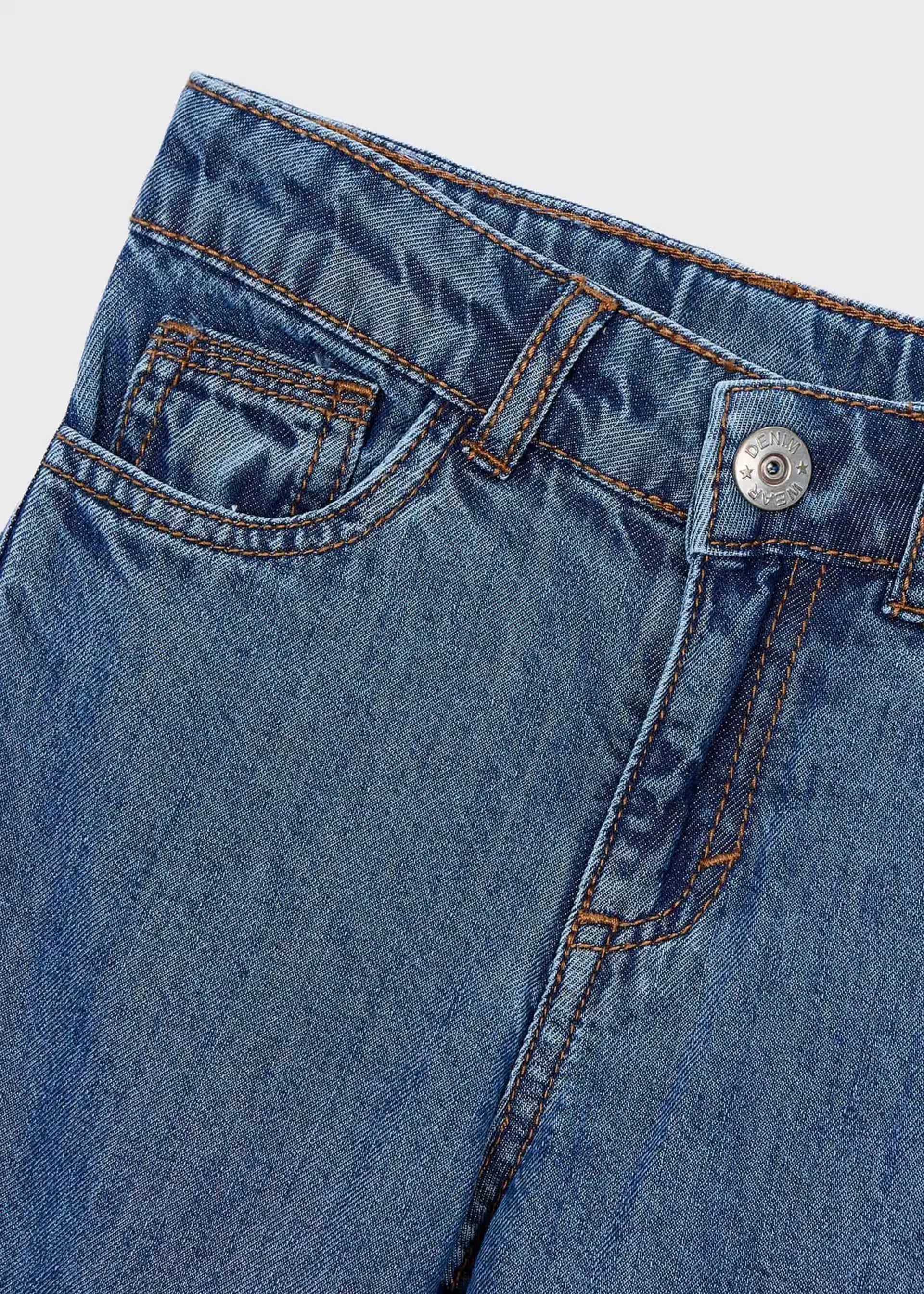 Pantalon largo denim obscuro