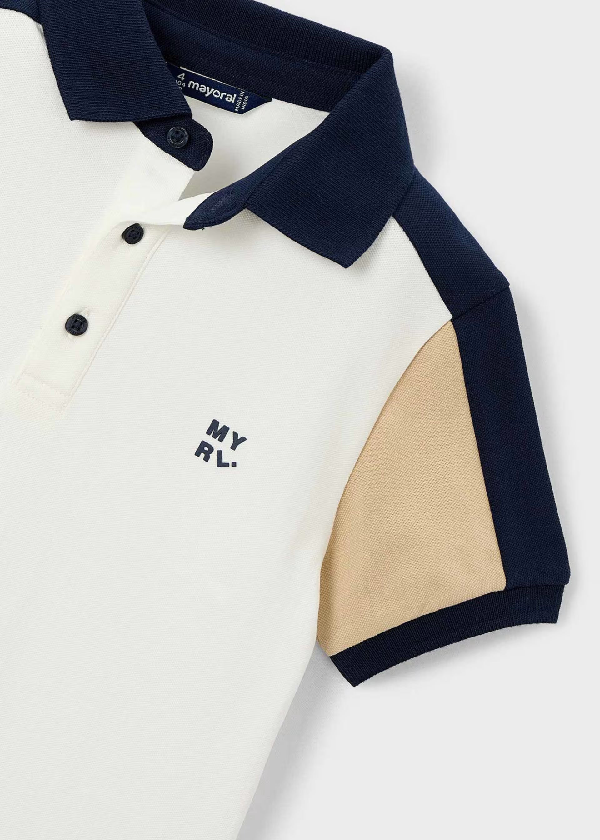 Polo manga corta combinado