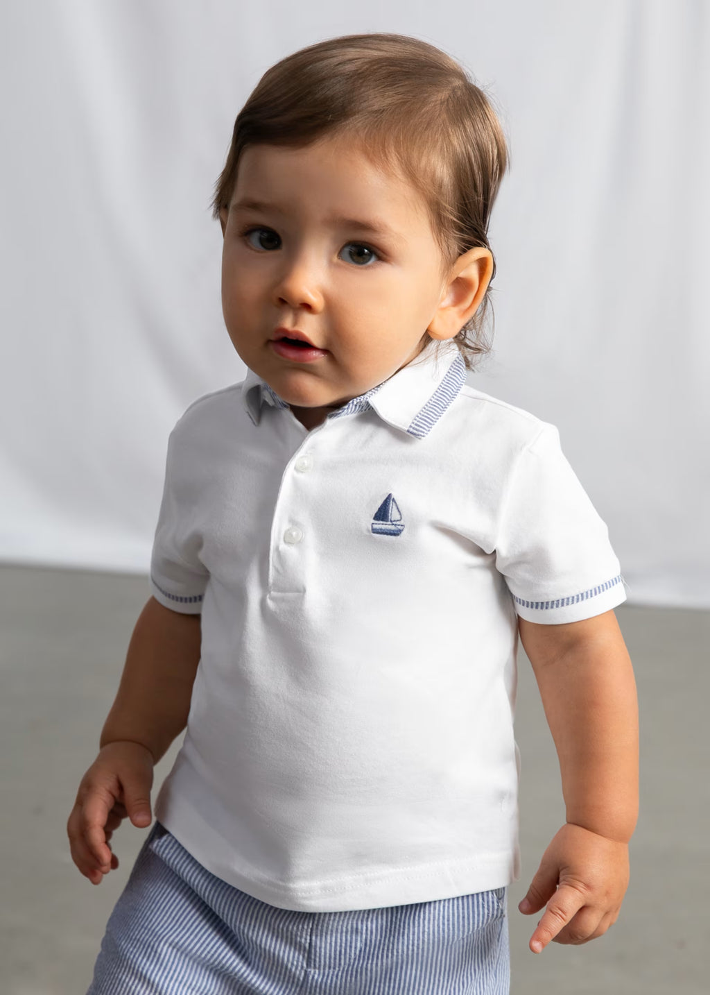 Polo manga corta combinado